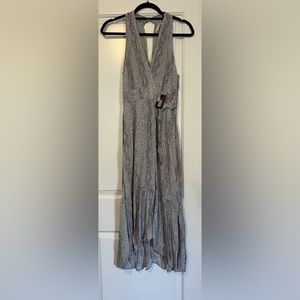 Snake print midi dress